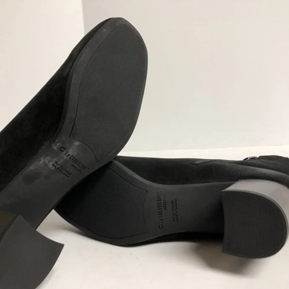 La Canadienne Women's Jewel, Black Suede Boot Size 10 M